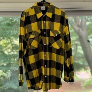 Rothco Extra Heavyweight Buffalo Plaid Flannel Shirt, Yellow Plaid, XXL